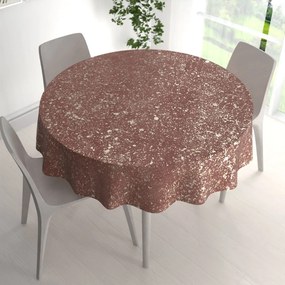 Biante Zamatový okrúhly obrus Isabela IBL-013 Gold Design staroružový Ø 70 cm
