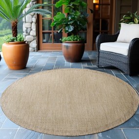 Béžový okrúhly vonkajší koberec ø 120 cm Giza – Ayyildiz Carpets