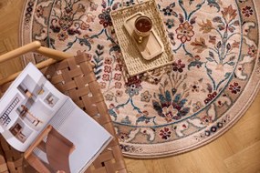 Koberec Agnella Isfahan Amara svetlobéžový kruh