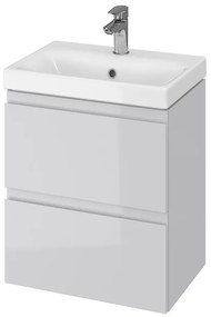 Cersanit Moduo Slim, závesná umývadlová skrinka 50cm, šedá lesklá, S929-005