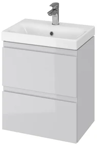 Cersanit Moduo Slim, závesná umývadlová skrinka 50cm, šedá lesklá, S929-005