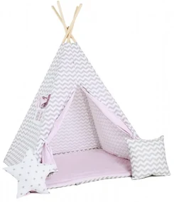Sowadesing stan teepee cik/cak sivo-ružový+ stabilizátor