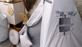 Detský stan TEEPEE (TÍPÍ) SUPERIOR s doplnkami - ŠEDÝ