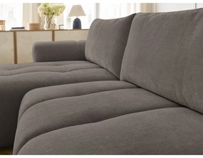 Taupe rozkladacia/s úložným priestorom rohová pohovka (ľavý roh/s leňoškou) Fuji – Bobochic Paris