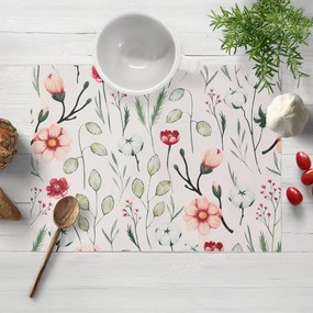 Biante Bavlnené prestieranie na stôl Sandra SA-747 Lúčne kvety na bielom 35x45 cm