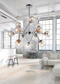 Candellux Chrómový závesný luster Best pre žiarovku 12x E14 30-64806