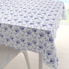 Biante Bavlnený štvorcový obrus Sandra SA-254 Modré poľné kvety 90x90 cm