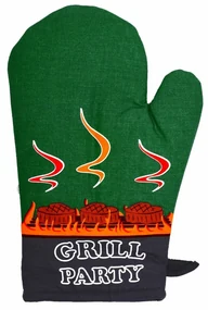 Forbyt Kuchynská chňapka Grill party zelená, 18 x 28 cm