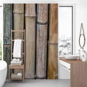 Fototapeta, Bambusová stěna Textura pozadí - 150x210 cm