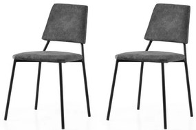 Súprava jedálenských stoličiek Lima Grey and Black, 2 ks