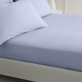 Napínacia plachta z bavlneného perkálu v levanduľovej farbe 135x190 cm Cotton Percale – Bianca