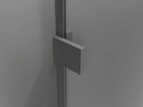 Mexen Lunar, L Duo výklopný sprchový kút 120 x 75 cm, 8mm číre sklo, grafitový profil, 834L-120L-075P-95-00