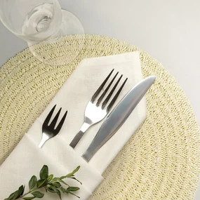 SADA 6KS PRESTIERANIE NA STÔL BOHO 9 (FI) 38 CM KRÉMOVÁ
