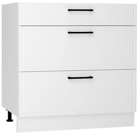 Kuchynské skrinka Emily D80S/3 biely hrášok mat