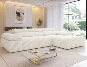 Elektrická rozkladacia rohová sedačka Stilio s nastaviteľnými opierkami hlavy