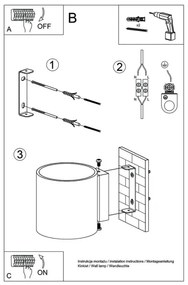 Sollux SL.0566 - Nástenné svietidlo ORBIS 1 1xG9/40W/230V antracit
