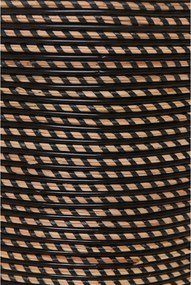 Interiérový kvetináč MASTELLO, ratan, 33x30 cm, natur/čierna