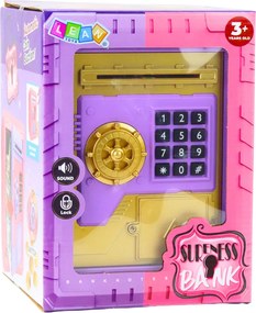 LEAN Detský elektronický trezor - fialová
