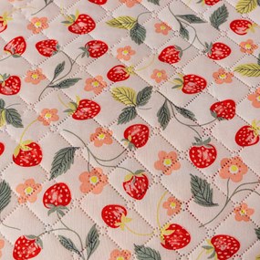 Prehoz na posteľ so vzorom STRAWBERRY ružový Rozmer: 220 x 240 cm