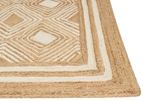 Jutový koberec 300 x 400 cm béžový MENGEN Beliani