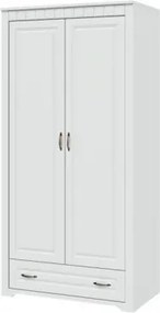 Šatníková skriňa 2-dverová Atik, biela%