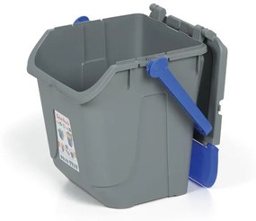 Mobil Plastic Plastový odpadkový kôš na triedenie odpadu ECOLOGY, sivá/modrá