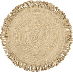 Ručne viazaný kusový koberec Jula J 34 Natural kruh, 140x140 (priemer) kruh, béžová, chodba / predsieň, Diamond Carpets India