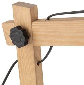 Stolná lampa OSLO 1xE27/15W/230V borovica/čierna