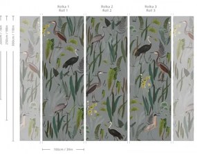 WALLCOLORS Calm Heron Mint wallpaper - tapeta POVRCH: Prowall Sand