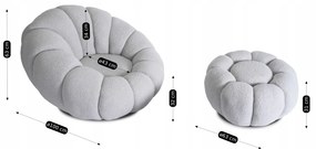 PROXIMA.store - Otočné kreslo PETTIT FARBA: sivá