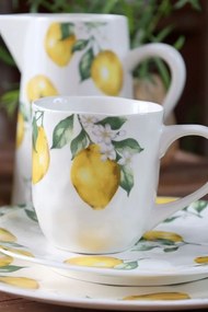 Porcelánový hrnček s citrónmi Maison Limone Blossom - 9 * 9,5 cm / 390ml