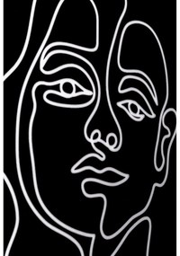 Face Woman obraz čierno-biely 60x80 cm