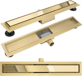 Rea Neox, odtokový žľab 60 cm, zlatá lesklá, REA-G2561