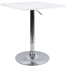 Kondela Barový stôl s nastaviteľnou výškou, biela, 60x70-91 cm, FLORIAN 2 NEW
