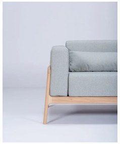 Modrosivá pohovka s konštrukciou z dubového dreva Gazzda Fawn, 240 cm