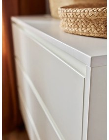 Biela detská komoda so zásuvkami Pinio Swing, 100 x 92 cm