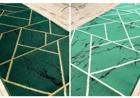 Behúň EMERALD exkluzívny 1012 glamour, marmur, geometrický zelený / zlatý - Výpredaj