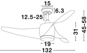 Stropný ventilátor Breeze s diaľkovým ovládaním