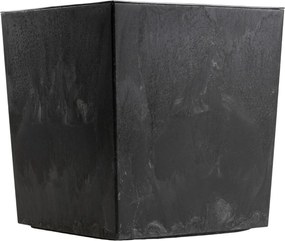 PLASTOVÝ KVETINÁČ FLORE 41X39,5X39,5 CM IMITÁCIA BETÓNU ČIERNA