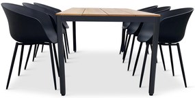 Záhradný jedálenský set Milano + 6x stolička Rikke