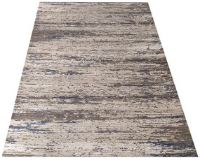 Moderný koberec v béžovo-hnedej farbe s modrým detailom Šírka: 200 cm | Dĺžka: 290 cm