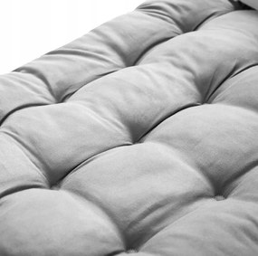 Sivý vankúš na záhradné lehátko 173 cm