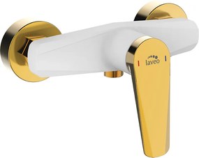 Laveo Sprchová batéria Rubio - BVR_640G, biela matná/zlatá