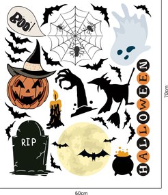 60x70cm Halloween - textilná nálepka na stenu