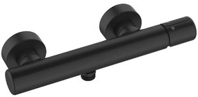 Laveo Pretto, nástenná termostatická sprchová batéria 150mm, čierna matná, LAV-BAO_740D