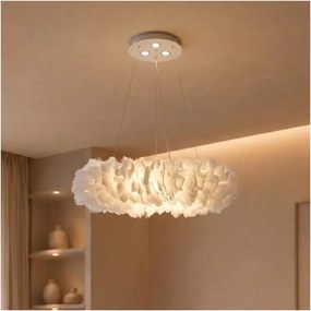 BRILAGI - LED luster na lanku FEATHER 3xE27/40W/230V + 3xLED/3W pr. 50 cm biela