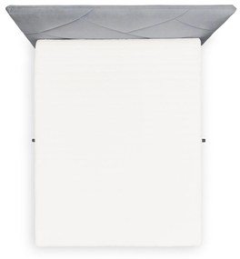Posteľ Boxspring Wasil 180x200 s úložným priestorom - popolavý hydrofóbny zamat Element 24