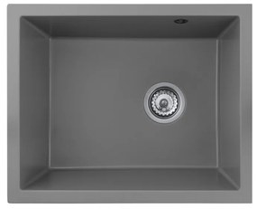Gamma Decor 5040, 1-komorový granitový drez 560x460x180 mm, šedá, GMA-ZLE000084