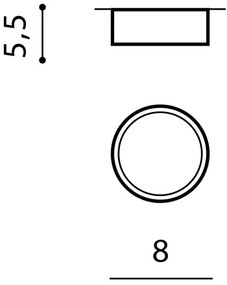 LED stropné svietidlo Monza R 8 4000K čierne