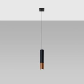 Závesné svietidlo Loopez, 1x čierne kovové tienidlo, c